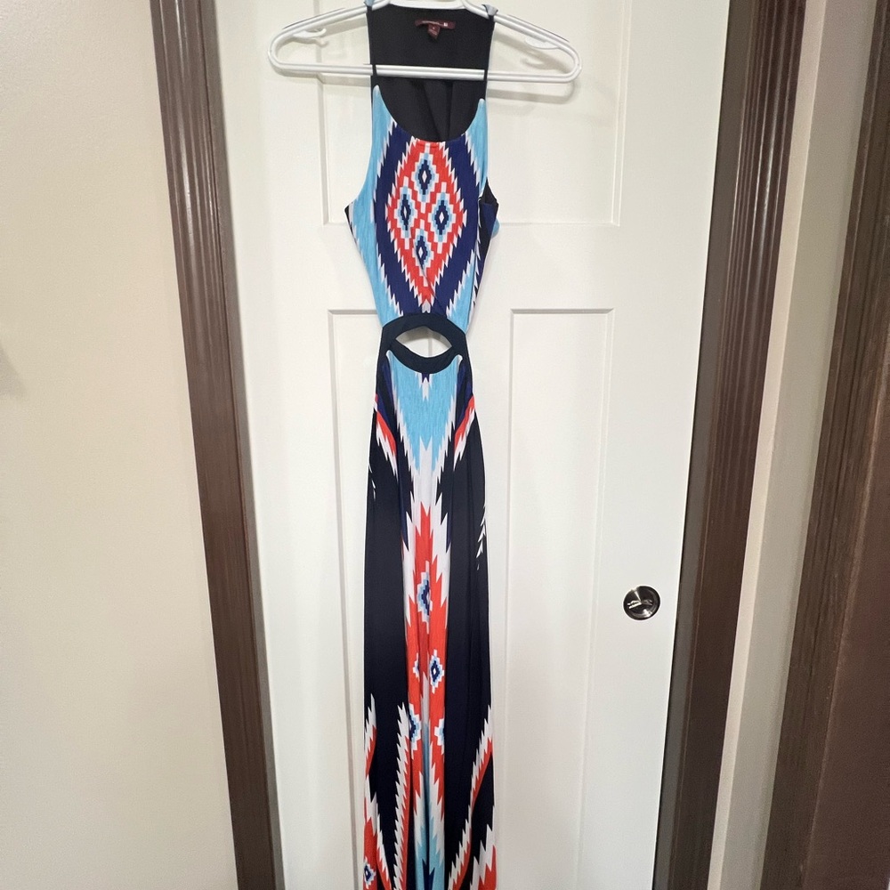 Vibrant Patterned Maxi Dress